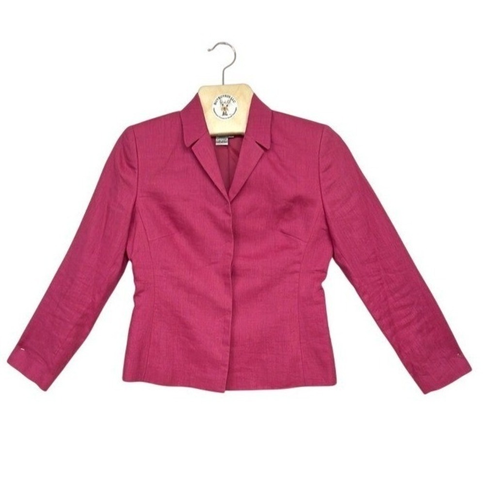 Style & Co Collection Petite Women's Pink Linen Blazer Size 2P - Picture 2 of 6